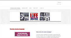 Desktop Screenshot of lifeandjusticekcsj.org