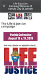 Mobile Screenshot of lifeandjusticekcsj.org