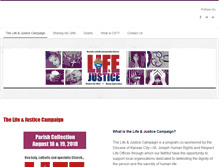 Tablet Screenshot of lifeandjusticekcsj.org